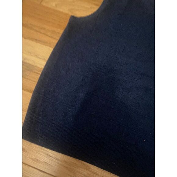 Dockers, men's navy blue sleeveless sweater vest size large - Picture 2 of 9